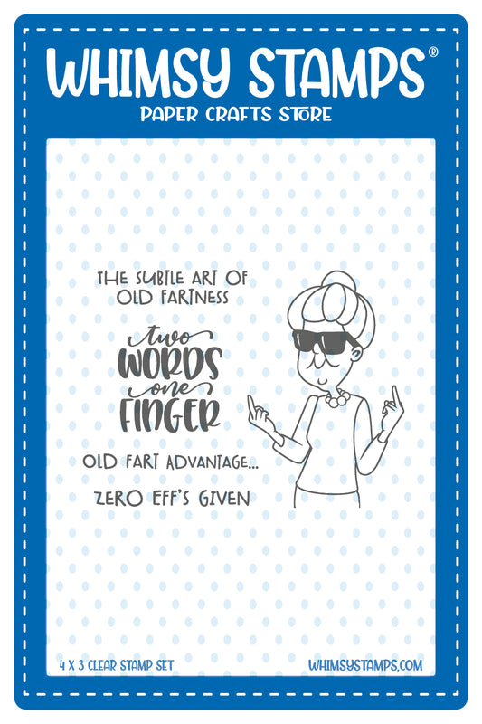 **NEW Old Fartness Clear Stamps - Whimsy Stamps