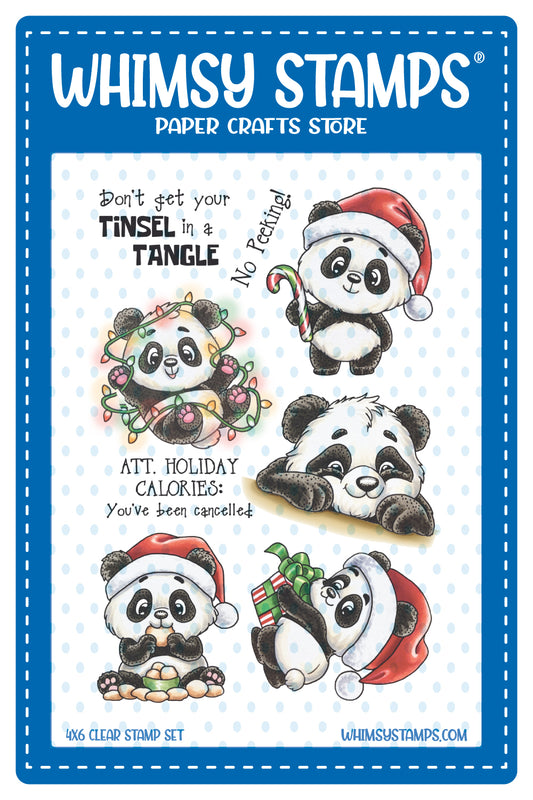 **NEW Panda Christmas Clear Stamps