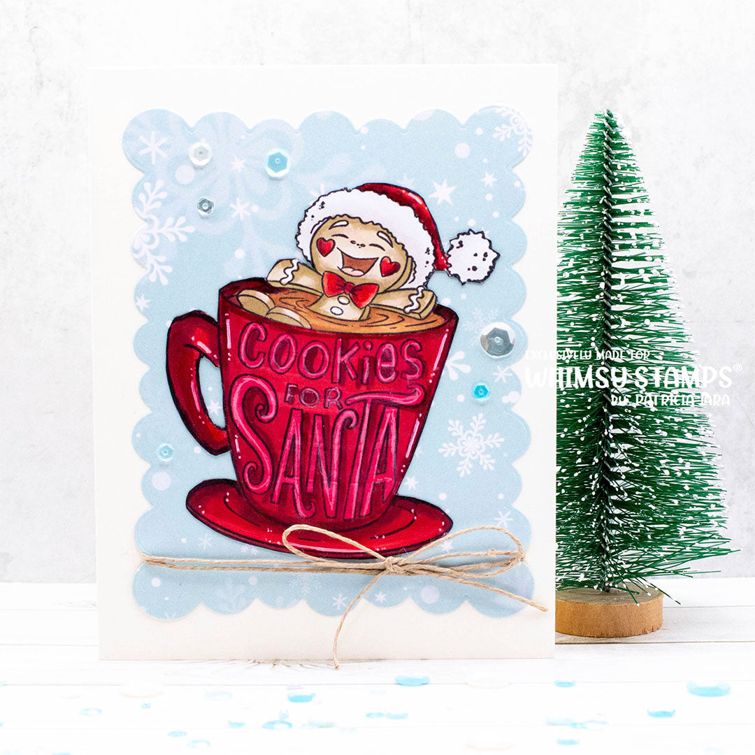 Cookies for Santa Rubber Cling Stamp - Whimsy Stamps