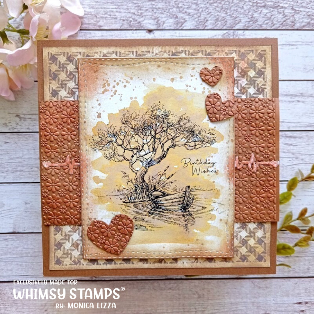 **NEW Tranquil Wishes Rubber Cling Stamp - Whimsy Stamps