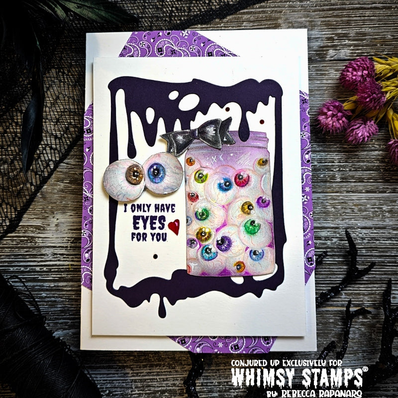 Jeepers Creepers Rubber Cling Stamp - Whimsy Stamps