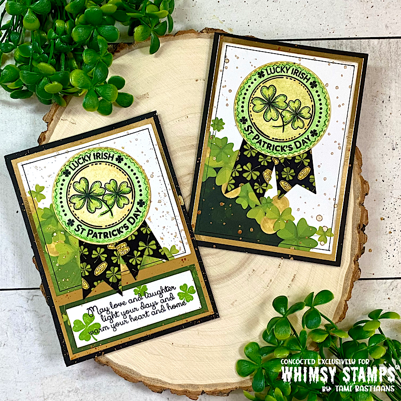 St. Patrick's Day Gold Clear Stamps - Whimsy Stamps