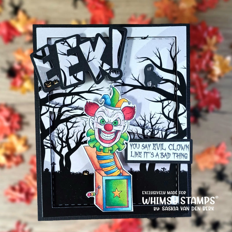 Creepy Clowns Clear Stamps - Whimsy Stamps