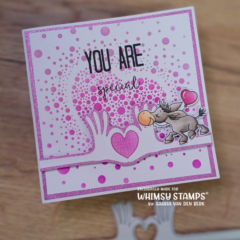 Speckled Heart Stencil - Whimsy Stamps