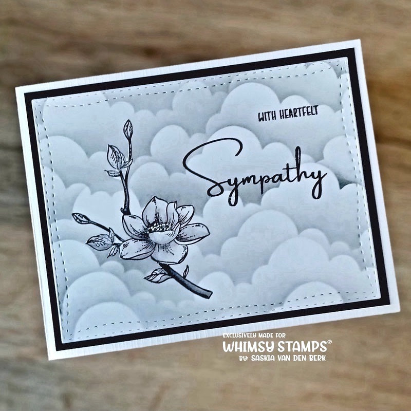 Sympathy So Deeply Sorry Clear Stamps - Whimsy Stamps