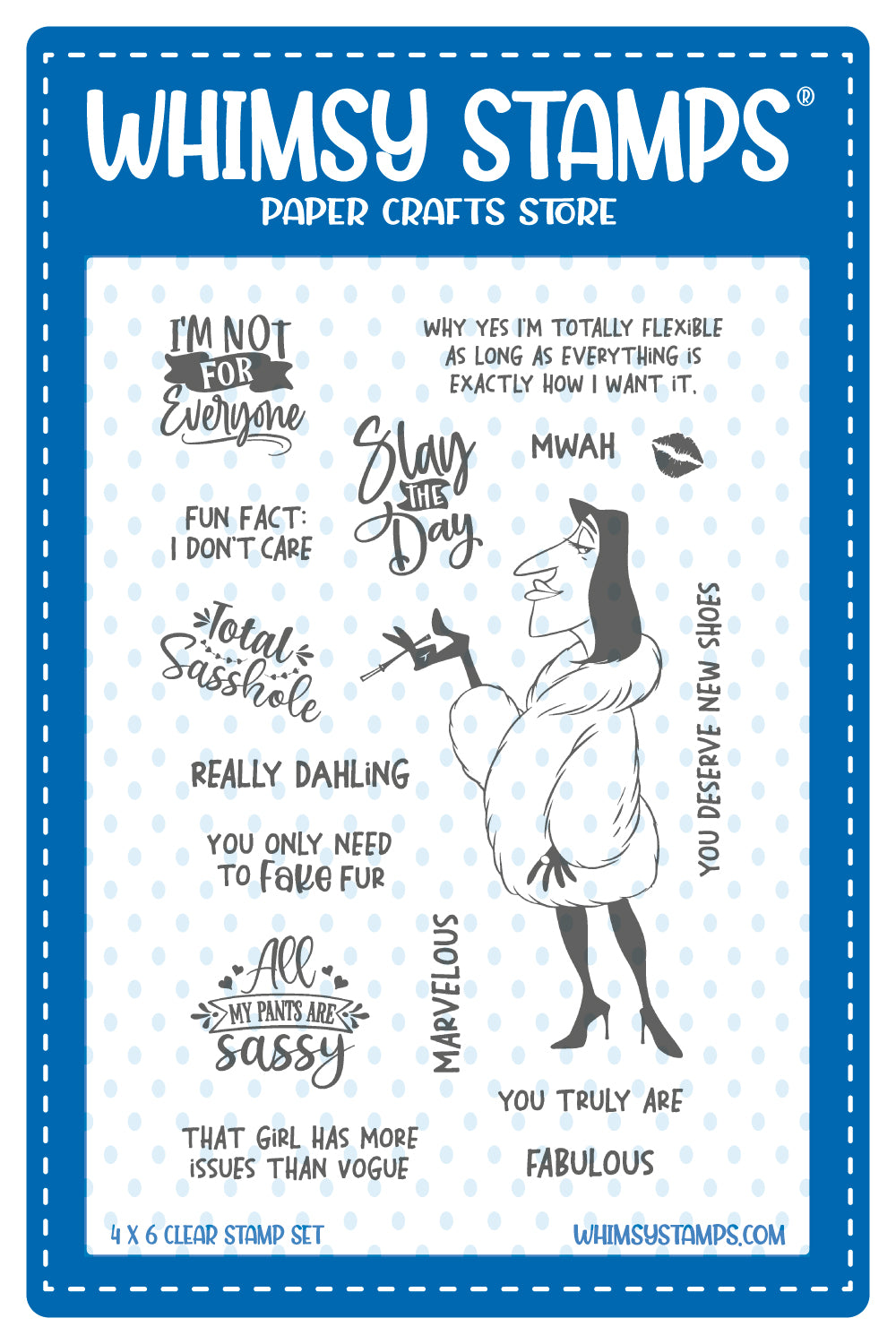 **NEW Slay the Day Clear Stamps - Whimsy Stamps