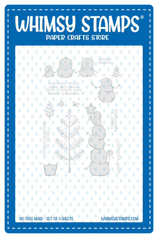 Snowball Family - NoFuss Masks - Whimsy Stamps