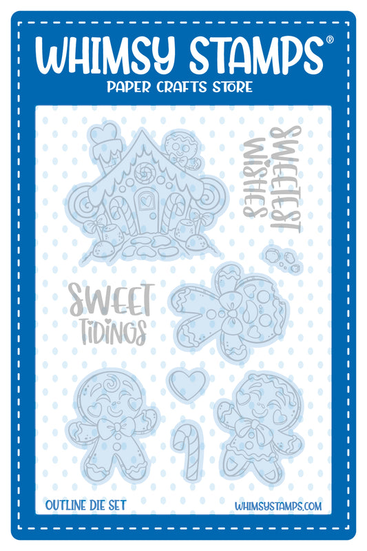 Sweet Gingerbread Couple Outlines Die Set