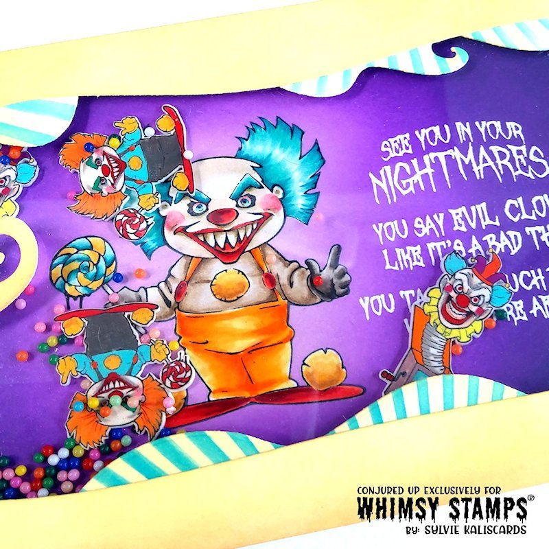 Creepy Clowns Clear Stamps - Whimsy Stamps