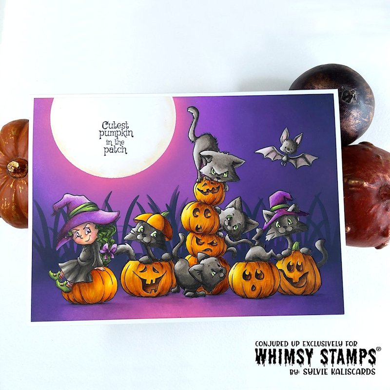 **NEW Cat-O-Lanterns Clear Stamps - Whimsy Stamps