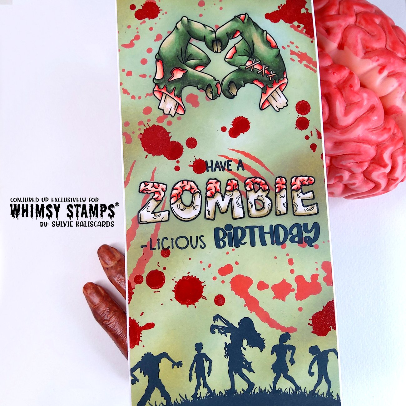 Zombie Party Clear Stamps - Whimsy Stamps