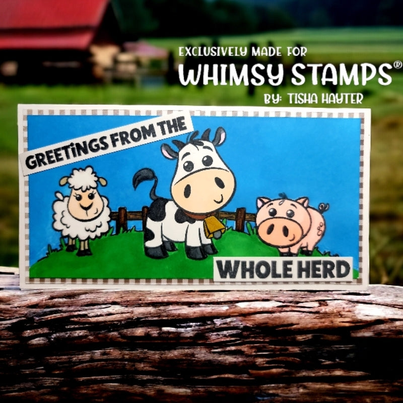 **NEW Barnyard Animals Clear Stamps - Whimsy Stamps