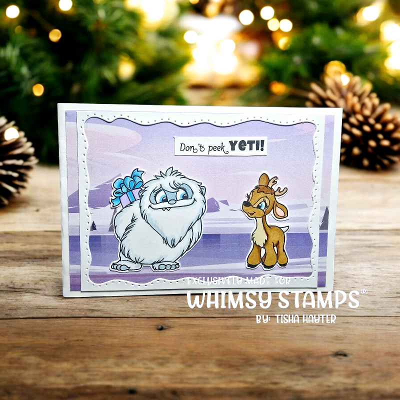 **NEW Don't Peek Yeti Clear Stamps - Whimsy Stamps