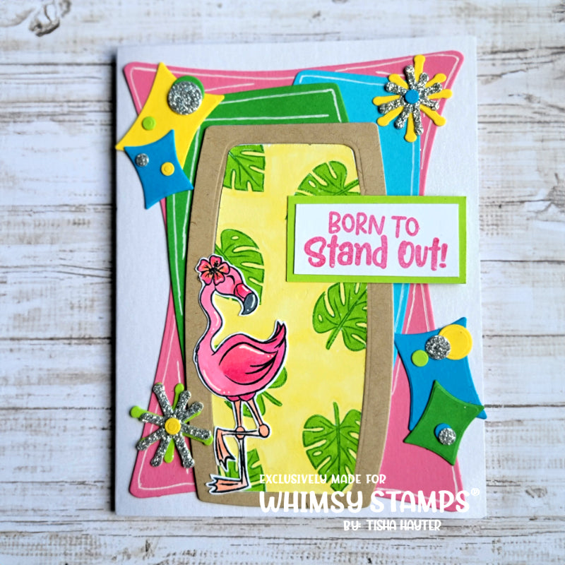 **NEW Flamingo Summer Clear Stamps - Whimsy Stamps