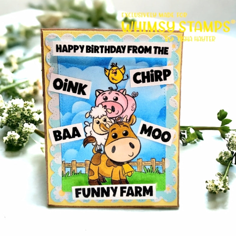 **NEW Barnyard Animals Clear Stamps - Whimsy Stamps