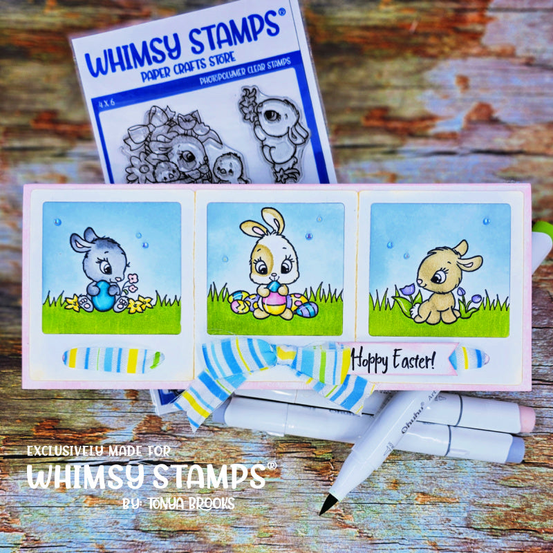 **NEW Easter Bunnies Clear Stamps - Whimsy Stamps