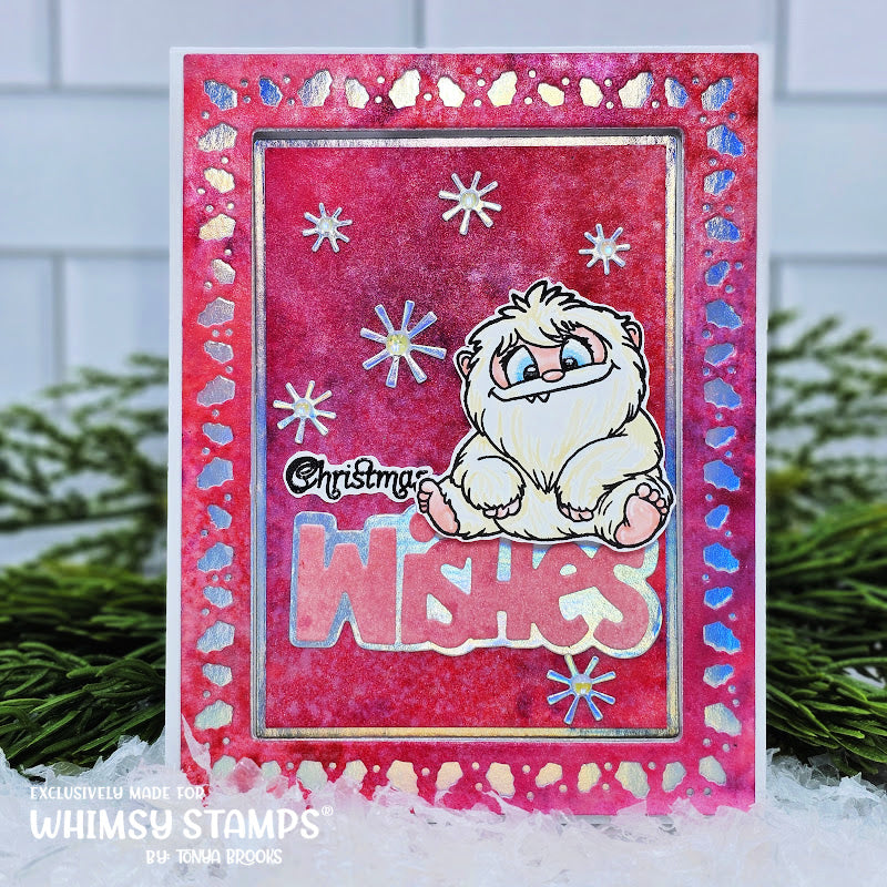 **NEW Don't Peek Yeti Clear Stamps - Whimsy Stamps