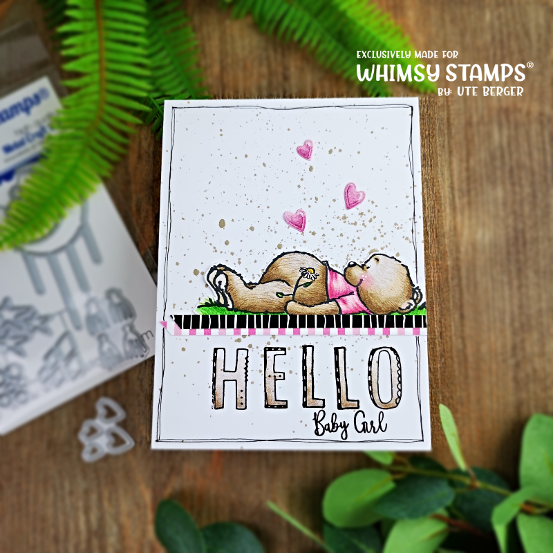 Hello Bear Clear Stamps - Whimsy Stamps