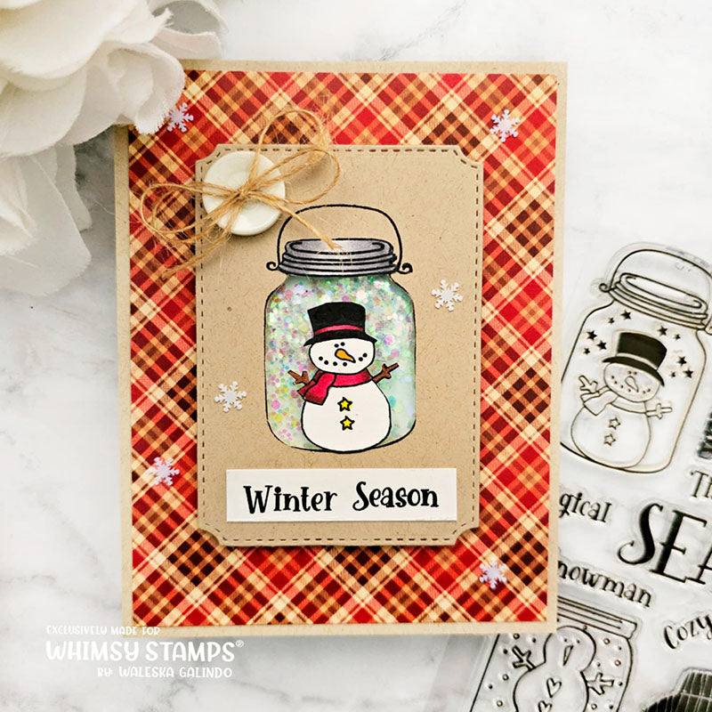 **NEW Snowman Jars Clear Stamps