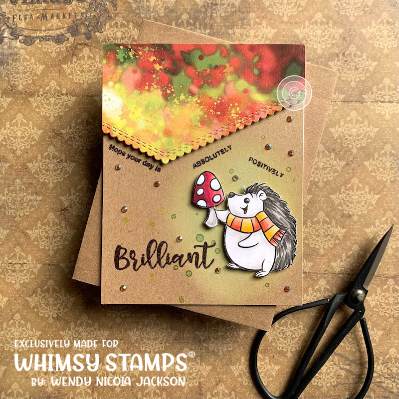 **NEW Fall Hedgehogs Clear Stamps - Whimsy Stamps