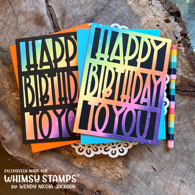 Happy Birthday Coverplate Die - Whimsy Stamps