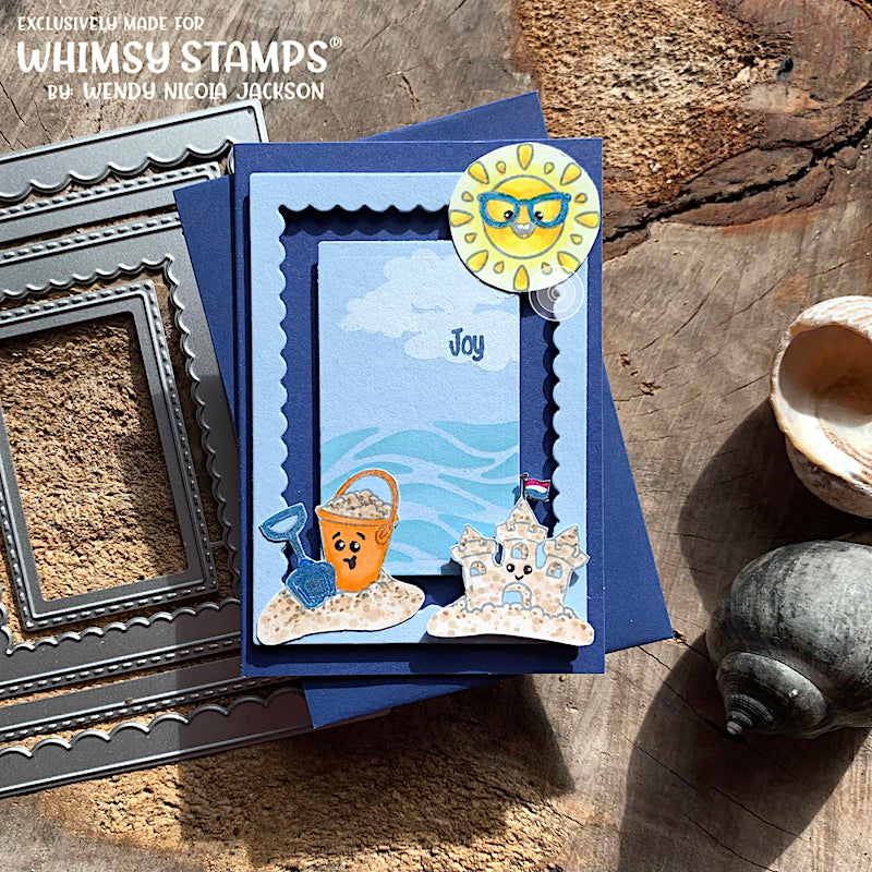 **NEW Inverted Scallops Rectangle Die Set - Whimsy Stamps