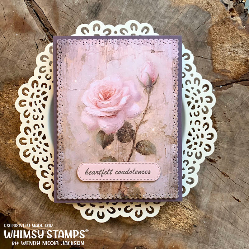 **NEW Quick Card Fronts - A2 Sympathy Bouquet 1 - Whimsy Stamps