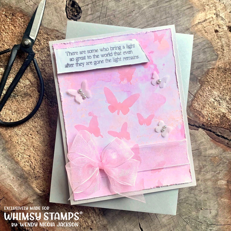 Sympathy So Deeply Sorry Clear Stamps - Whimsy Stamps