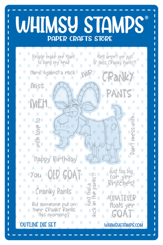 Cranky Pants Outline Die - Whimsy Stamps