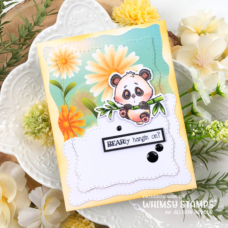 Panda Get Well Clear Stamps