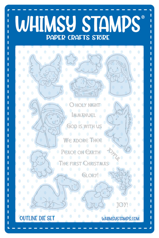 Nativity Outlines Die Set - Whimsy Stamps