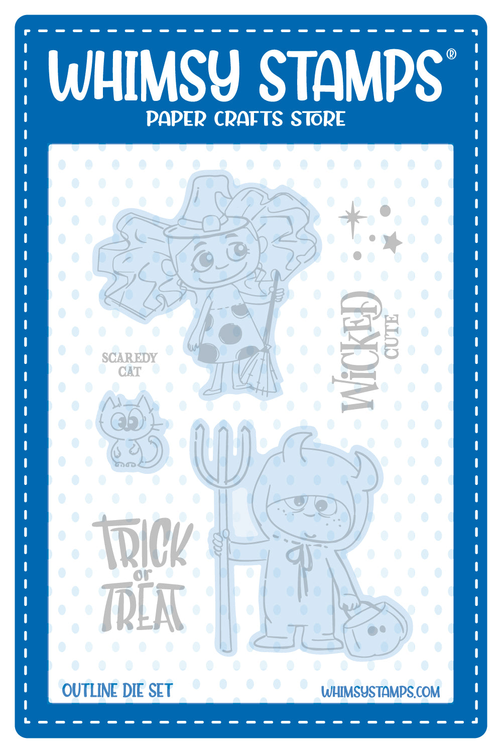 Wicked Cute Outline Die Set - Whimsy Stamps