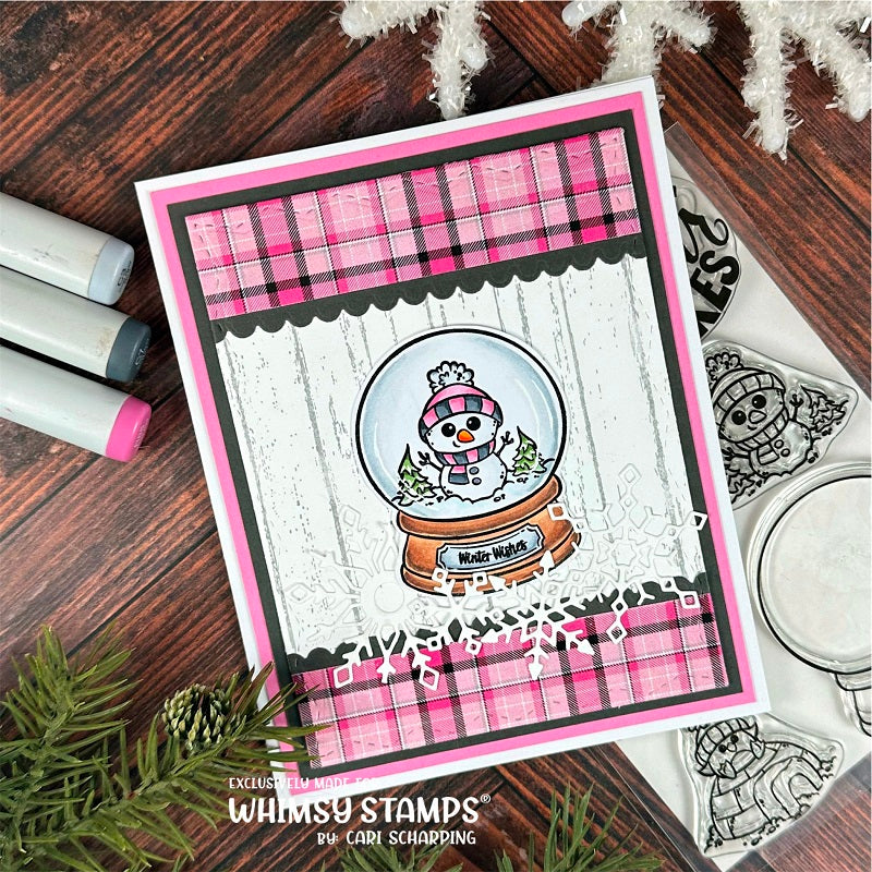 **NEW Winter Snowglobe Clear Stamps - Whimsy Stamps