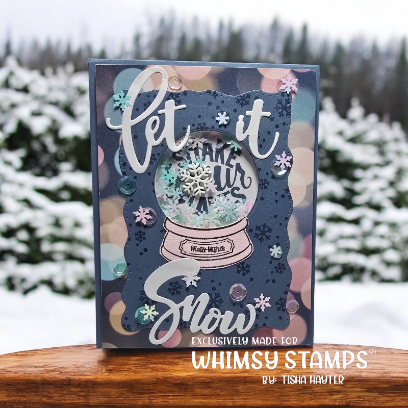 **NEW Winter Snowglobe Clear Stamps - Whimsy Stamps