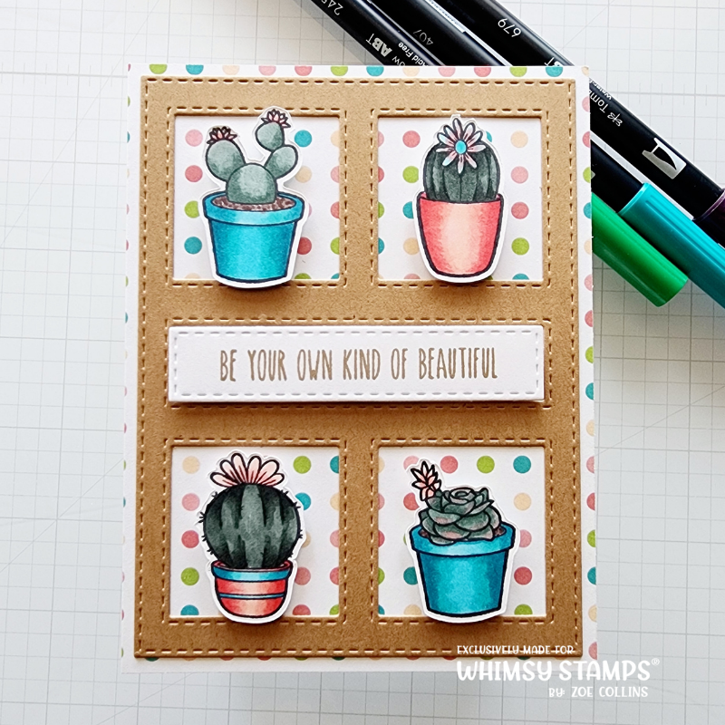 Sweet Succulents Clear Stamps - Whimsy Stamps