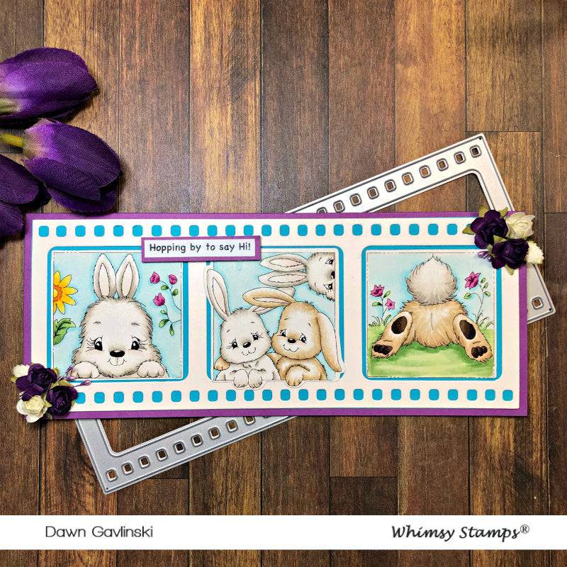 Bunny Spring Squares - Digital Stamp - Whimsy Stamps