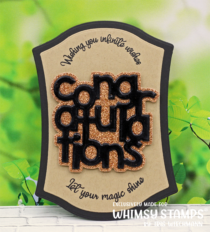 **NEW Congratulations Word and Shadow Die Set - Whimsy Stamps