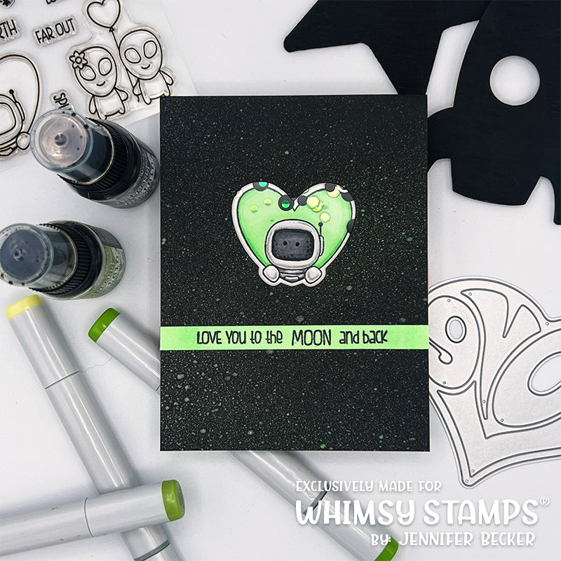 **NEW Space Moonies Clear Stamps - Whimsy Stamps