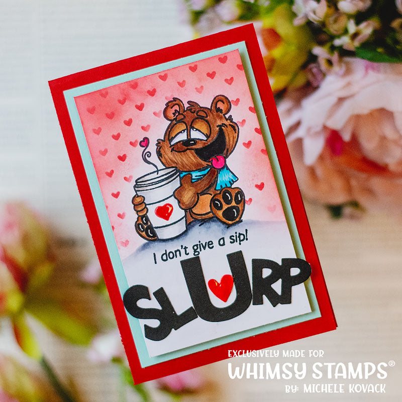 **NEW Give a Sip Clear Stamps - Whimsy Stamps