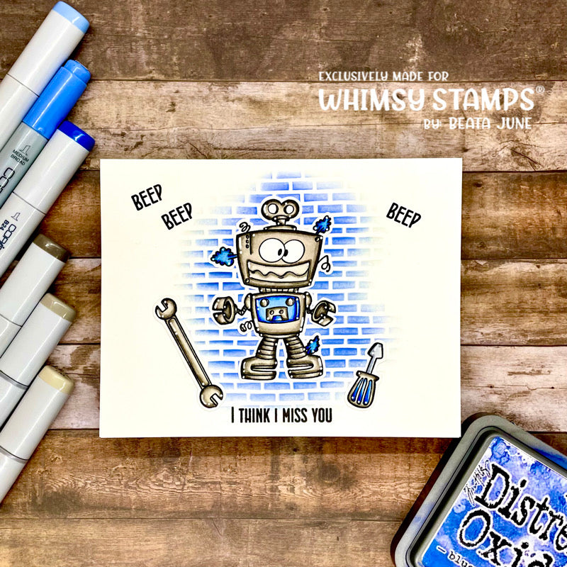 **NEW Robots Clear Stamps - Whimsy Stamps