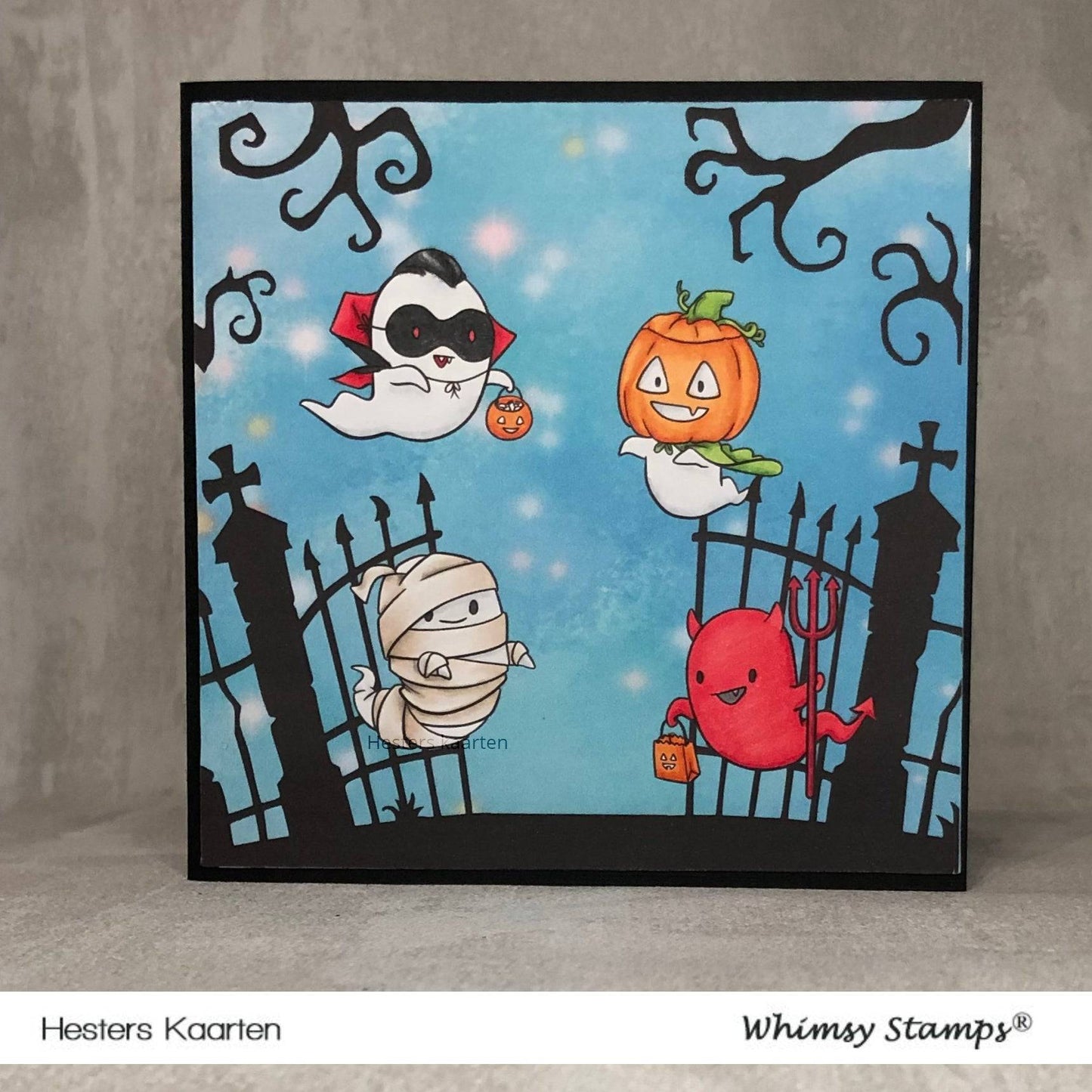 Halloween Ghost Gang - Digital Stamp - Whimsy Stamps