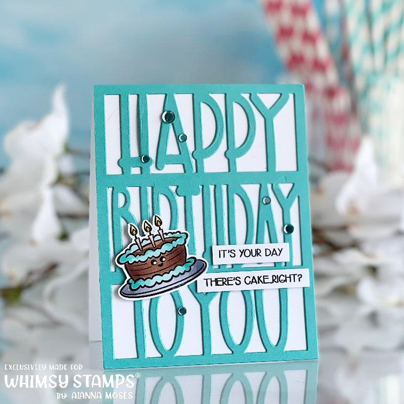 **NEW Happy Birthday Coverplate Die - Whimsy Stamps