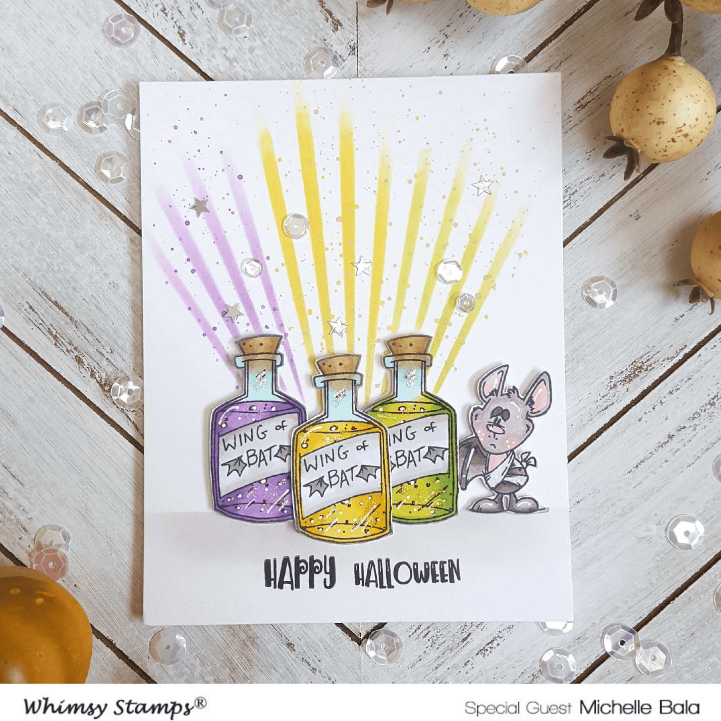 Going Batty Clear Stamps - Whimsy Stamps