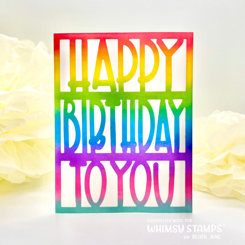 **NEW Happy Birthday Coverplate Die - Whimsy Stamps