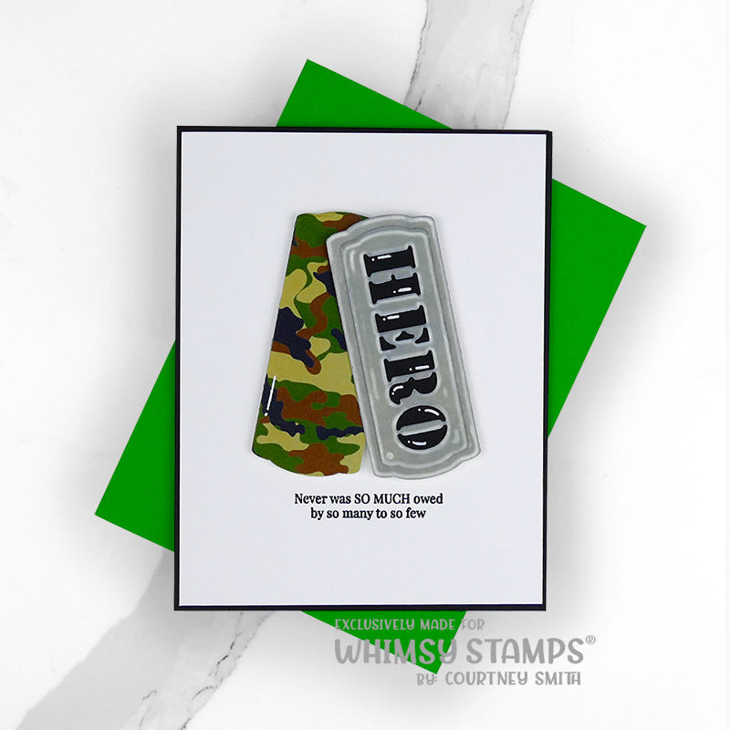 **NEW Slimline Paper Pack - Military - Whimsy Stamps