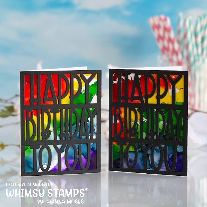 **NEW Happy Birthday Coverplate Die - Whimsy Stamps