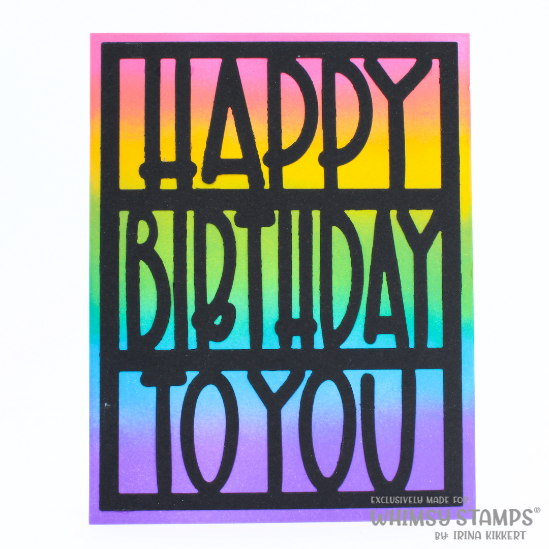 **NEW Happy Birthday Coverplate Die - Whimsy Stamps