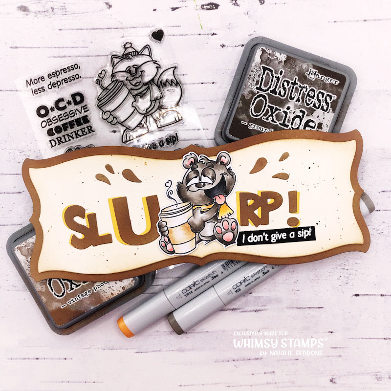 **NEW Give a Sip Clear Stamps - Whimsy Stamps