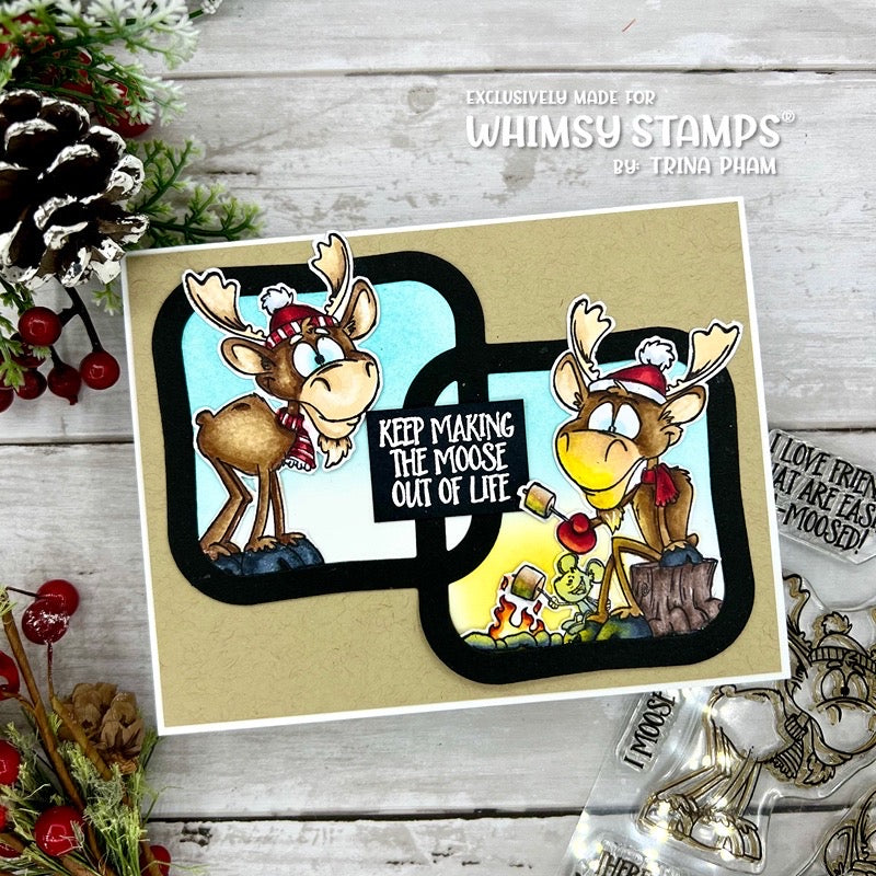 **NEW Moose You Clear Stamps - Whimsy Stamps