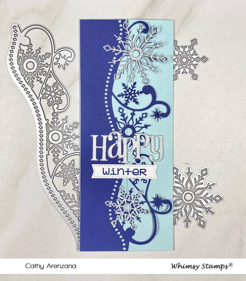 Elegant Snowflakes and Border Die - Whimsy Stamps